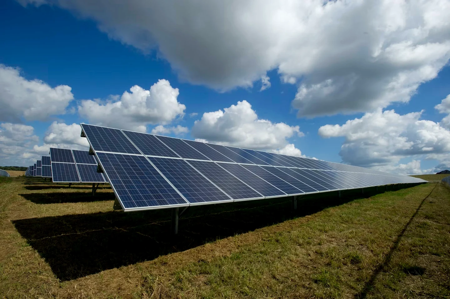 Photograph of solar photovoltaic panels